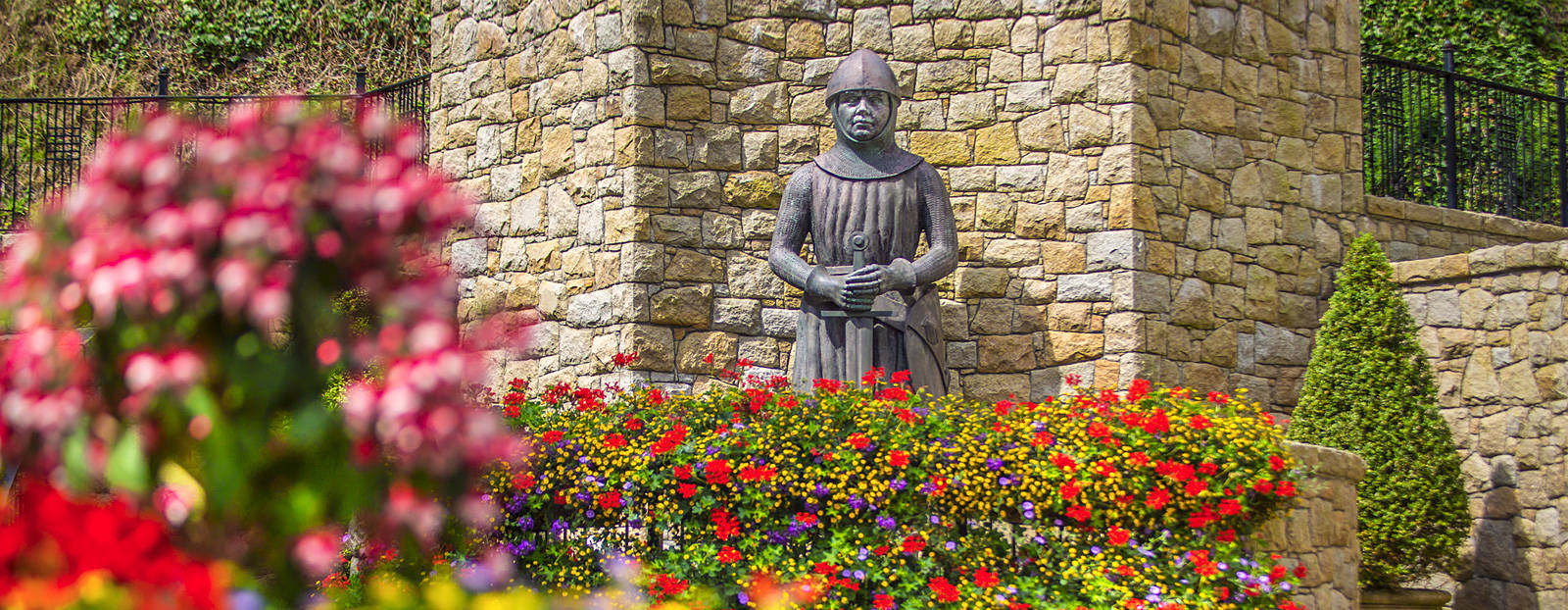 Floral displays in the High Street